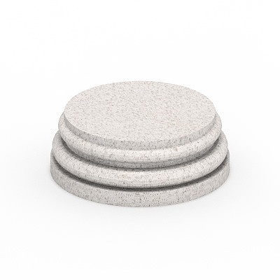 Cylindrical Feet 3D Model in White