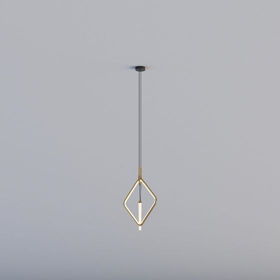 Stylish Geometric Pendant Light 3D model for Modern Spaces