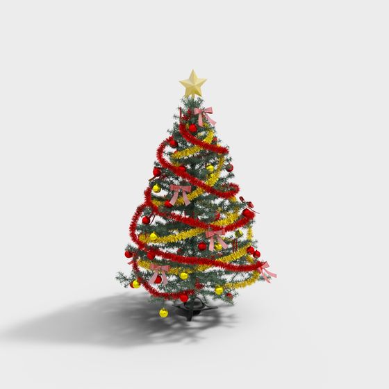 Festive Christmas Tree 3D Model
