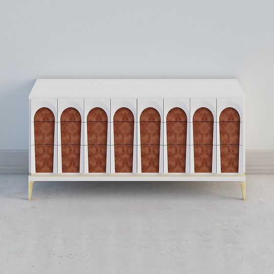 Arched Storage Cabinet 3D Model for Modern Interiors