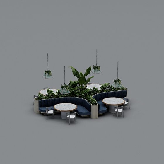 Urban Green Relaxation Area 3D model