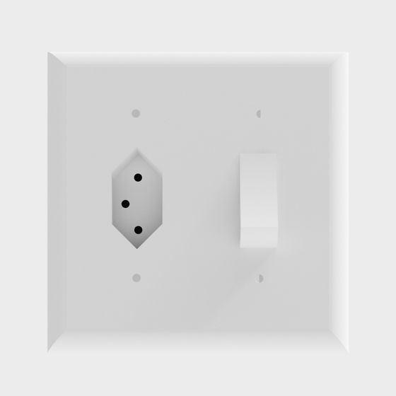 Minimalist Outlet Plate 3D model