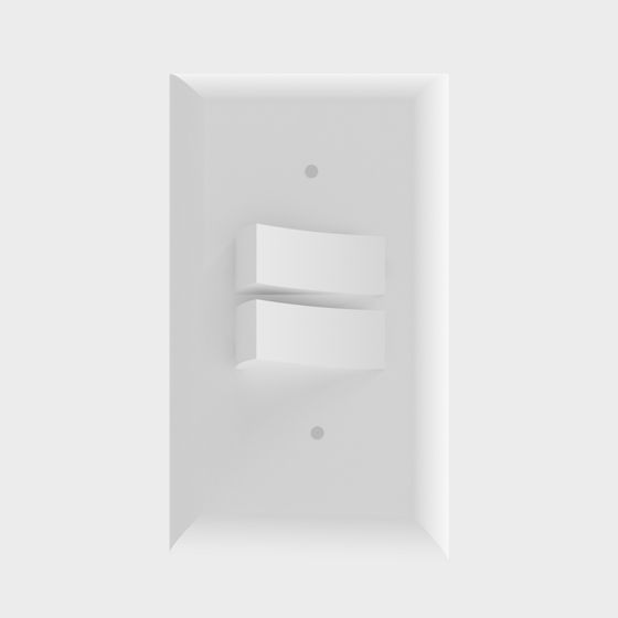 Minimalist Light Switch Plate 3D model