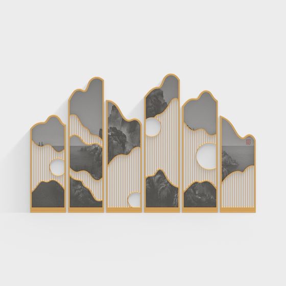 Mountain-Sea Screen 3D model