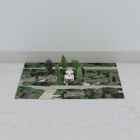 Vibrant Low-Poly Residential Area 3D model for Designers