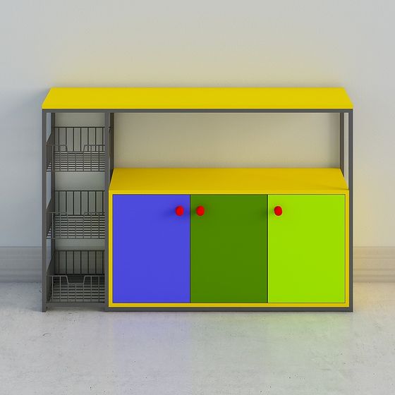 Colorful Storage Unit 3D model