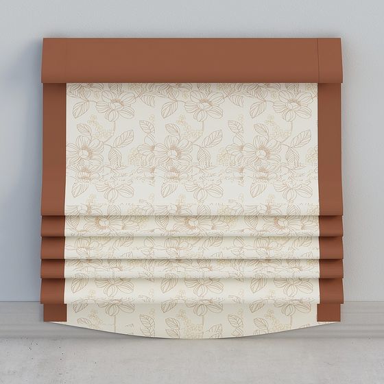 Elegant Roman Shade 3D model for Interior Design