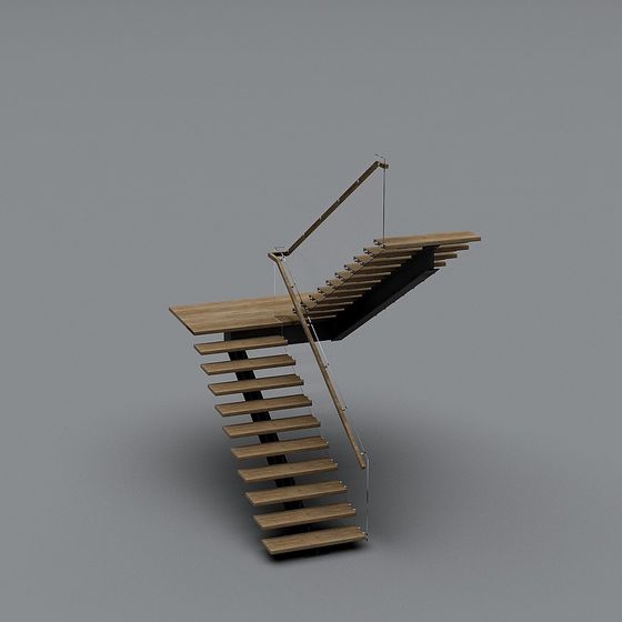 Unique Floating Staircase 3D Model Design