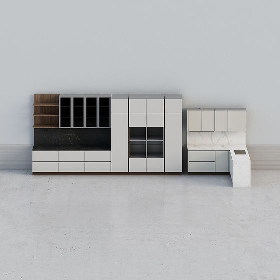 Urban Living Room Cabinet 3D model