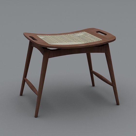 Mid-Century Modern Stool 3D model