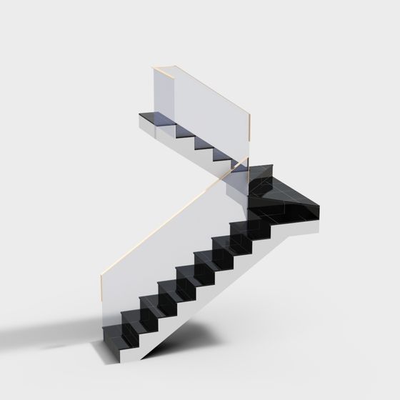 Stylish Low-Poly Staircase 3D model for Creative Projects