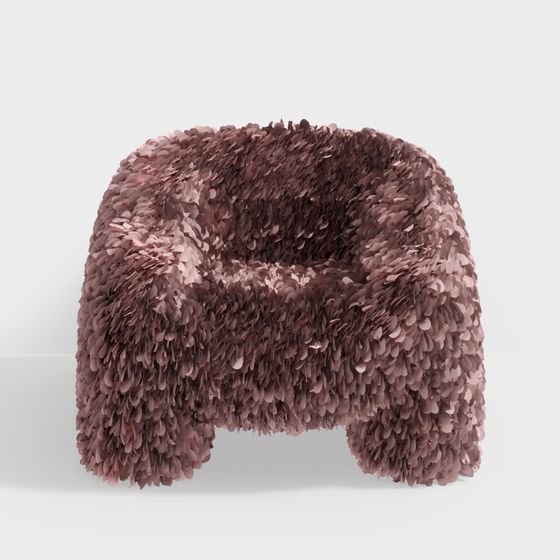 Feather Plush Chair 3D model