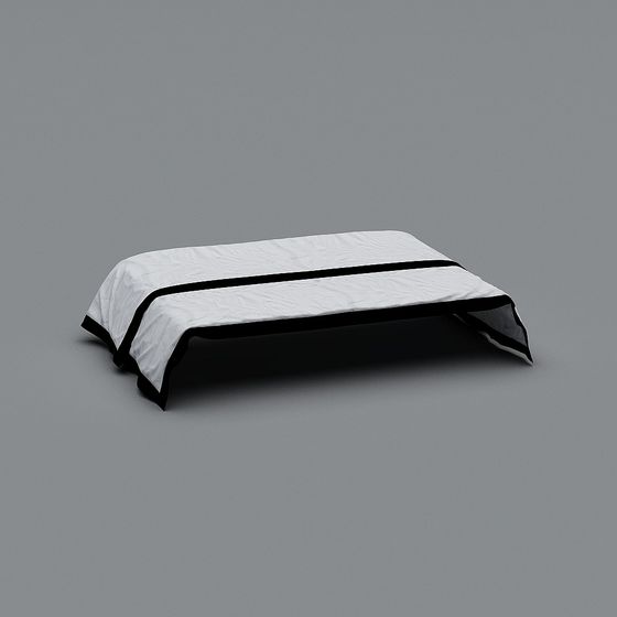 Sophisticated Minimalist Bed 3D model for Various Uses