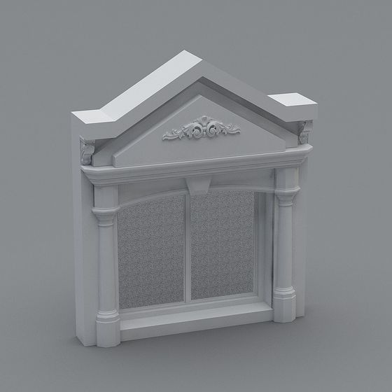 Classical Roman Column Window Frame 3D model