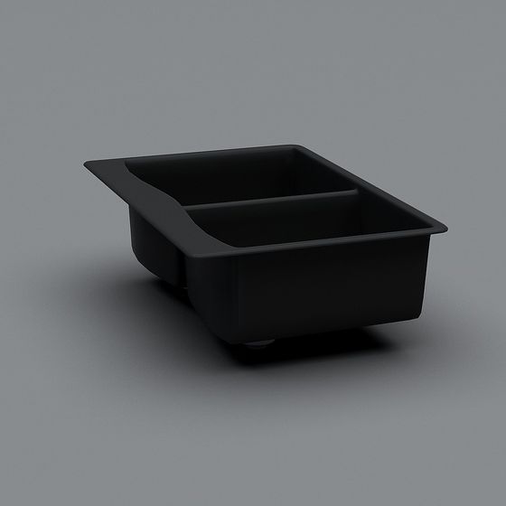 Minimalist Black Square Sink 3D model