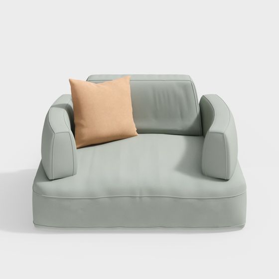 Stylish Low-Poly Sofa 3D model for Modern Interiors