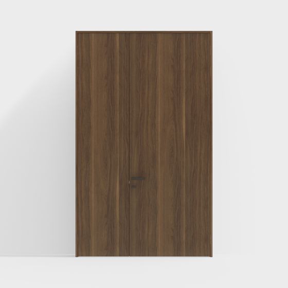 Elegant Walnut Door 3D Model for Contemporary Spaces