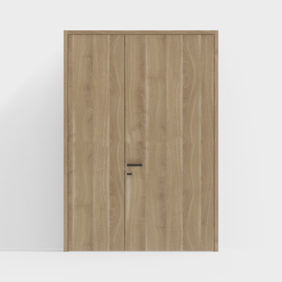 Modern Oak Door 3D model