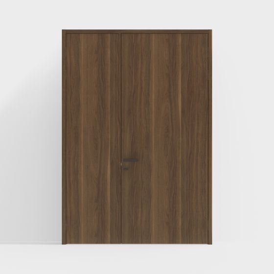 Modern Walnut Door 3D model