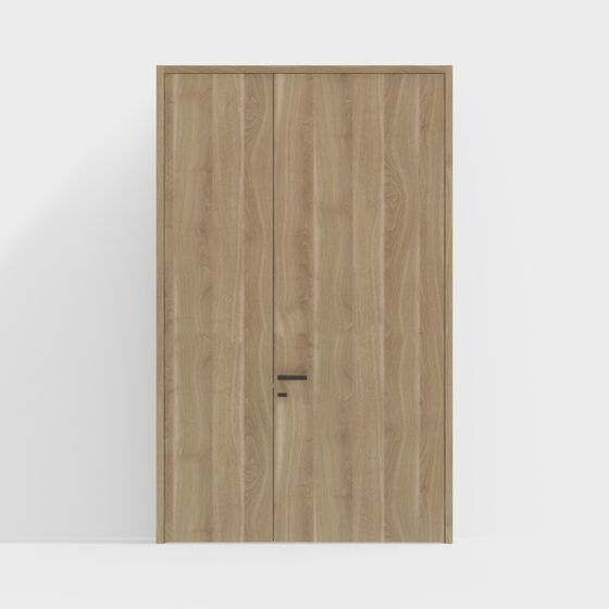 Minimalist Wooden Door 3D model