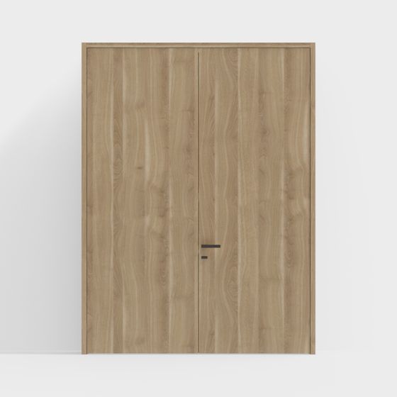 Stylish Wooden Door 3D model for Modern Spaces