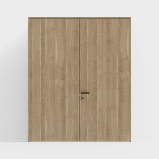 Modern Minimalist Double Door 3D model