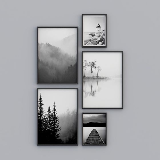 Misty Landscapes 3D model series