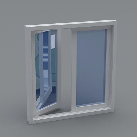 Low-Poly Stylish Window 3D Model