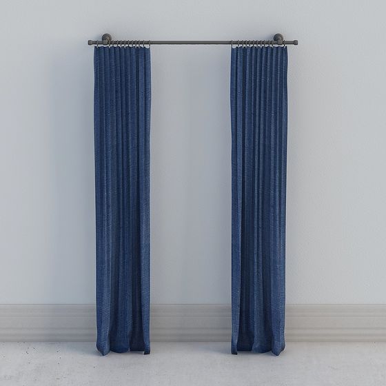 Urban Elegance Low Poly Curtain 3D model