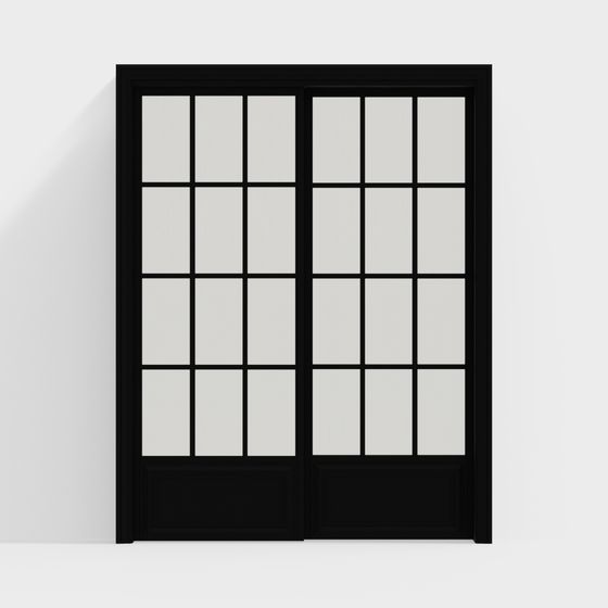 Modern Grid Door 3D model