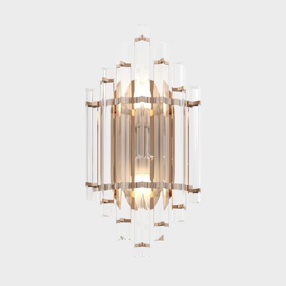 Elegant Brown French Wall Lamp