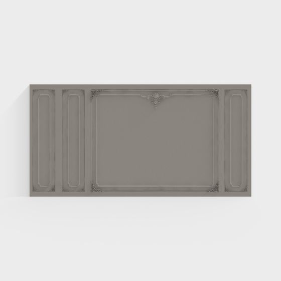 Classical Relief Decorative Panel 3D model