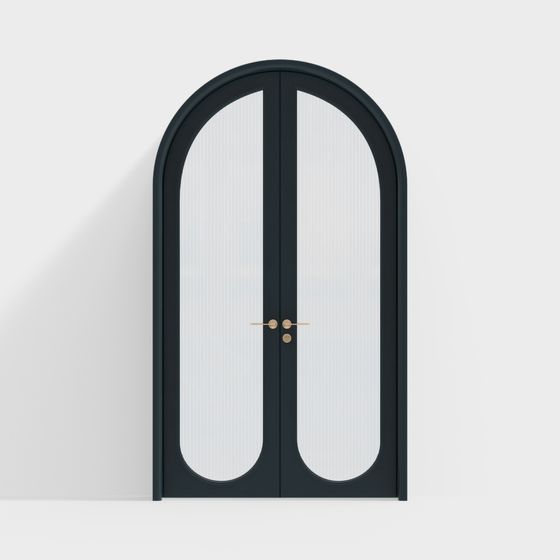 Sophisticated Arched Door 3D model for Stylish Interiors