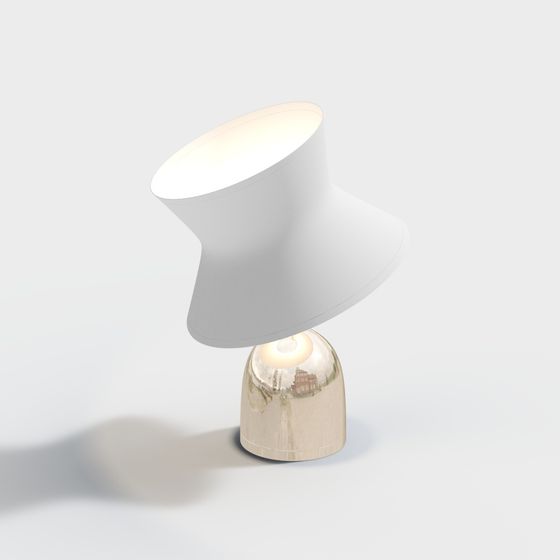 French Gray Table Lamp 3D Model