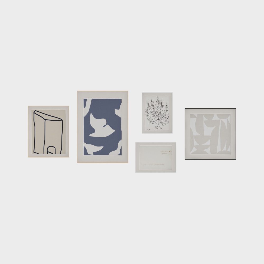 Abstract Gallery Wall 3D Model