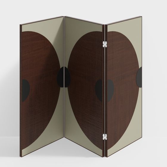 Elegant 3D Screen Model for Modern Interiors