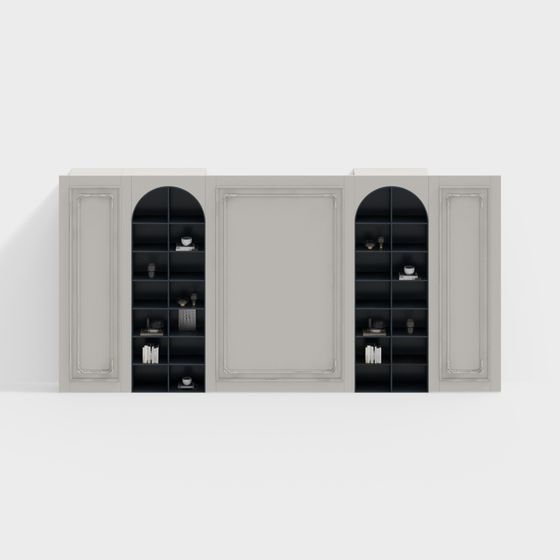 Elegant Bookshelf 3D model