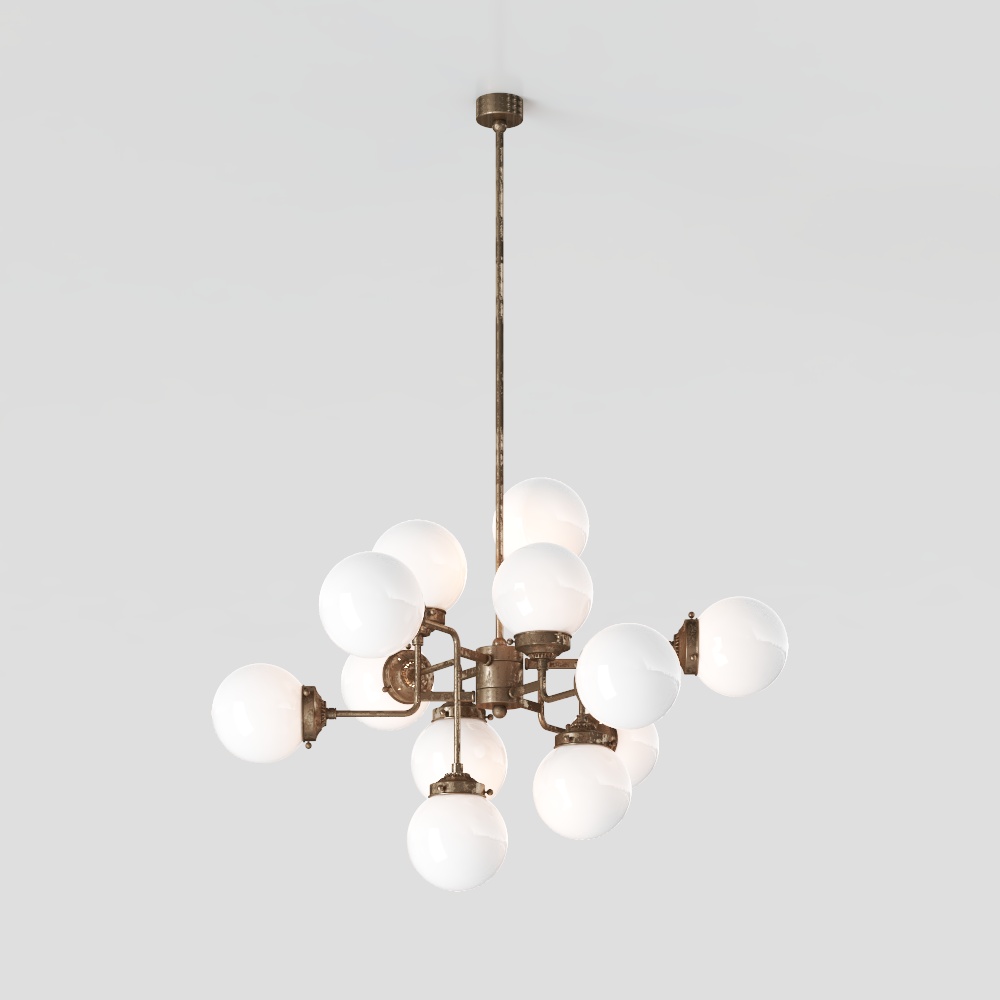 Vintage Industrial Chandelier 3D model