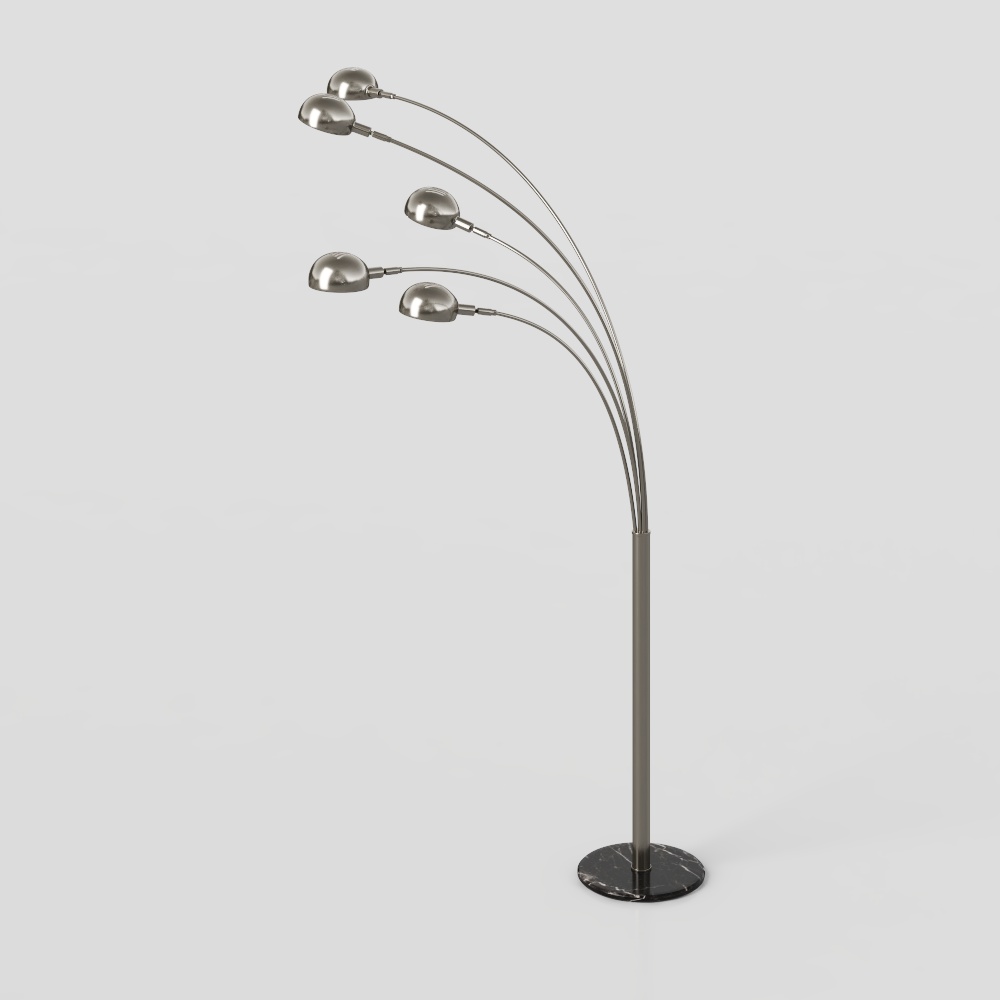 Elegant Arched Floor Lamp 3D Model – Nordic Style Lighting