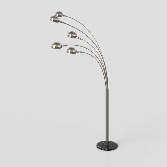 Elegant Arched Floor Lamp 3D model for Modern Interiors
