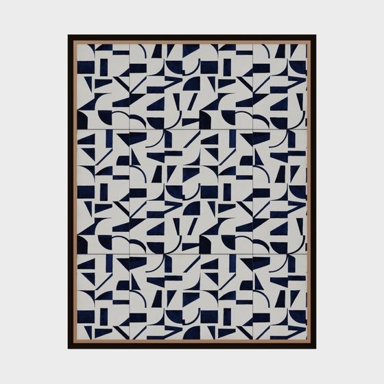 Abstract Geometric Puzzle 3D model for Creative Use