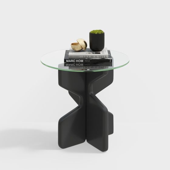 Streamlined Glass Table 3D model