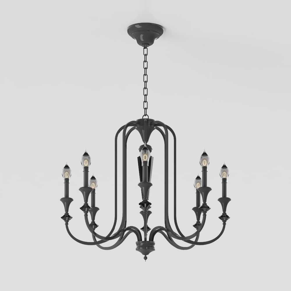 Vintage Glam Chandelier 3D model