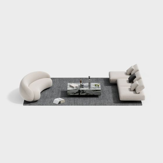 Urban Living Room 3D model