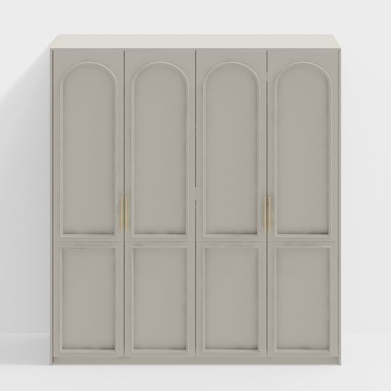 Arched Door Cabinet 3D model