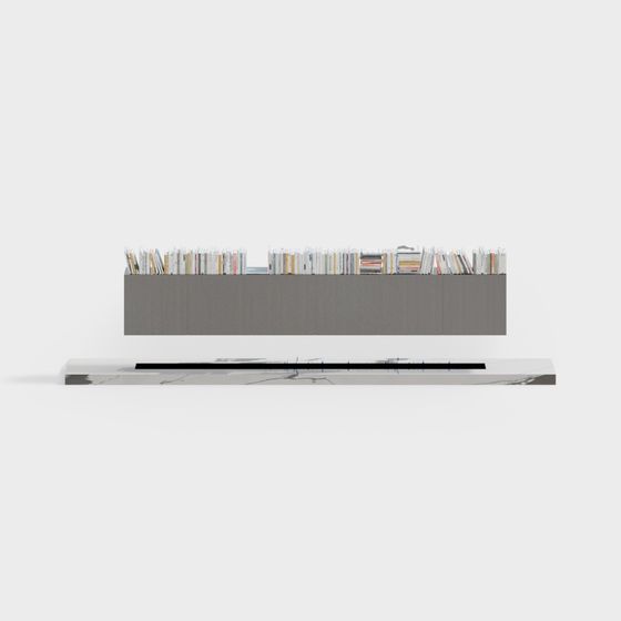 Stylish Floating Bookshelf 3D model