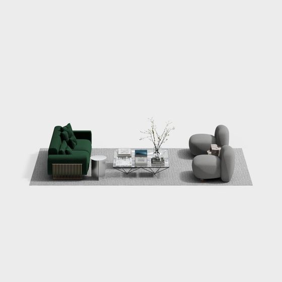 Modern Urban Living Room 3D model