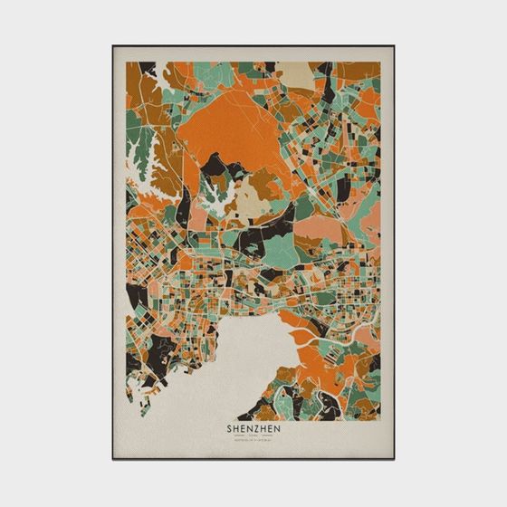 Dynamic Shenzhen 3D model in Low-Poly Style