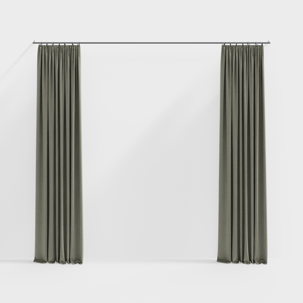 Elegant Modern Drapes 3D model