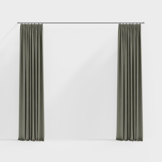 Elegant Modern Drapes 3D model